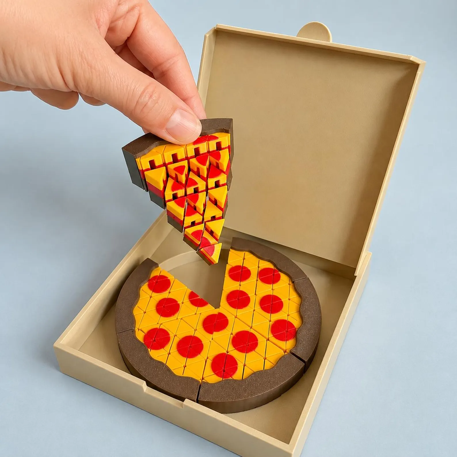 Mini Pizza Oyuncak, Duyusal Oyun Yiyeceği (Pizza Kutusu Dahil)